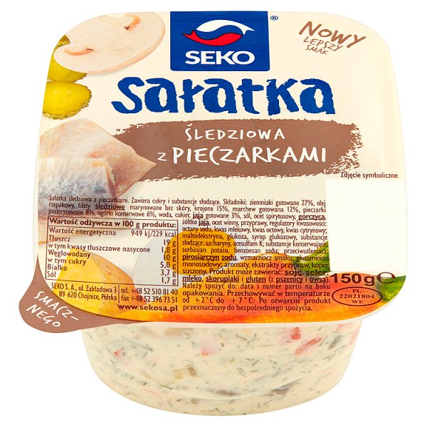 Seko Sałatka śledziowa z pieczarkami 150 g