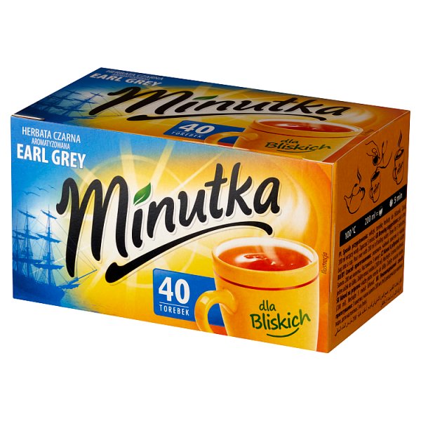 Minutka Earl Grey Herbata czarna aromatyzowana 56 g (40 x 1,4 g)