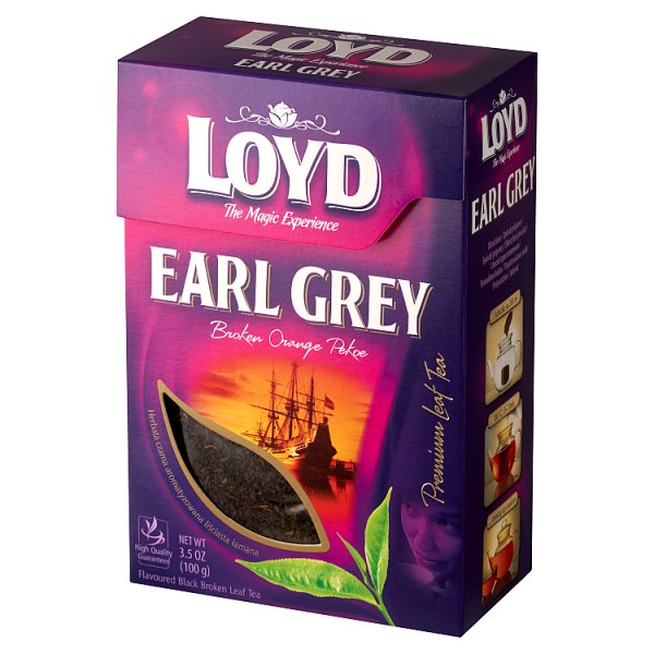 Loyd Earl Grey Herbata czarna aromatyzowana liściasta łamana 100 g