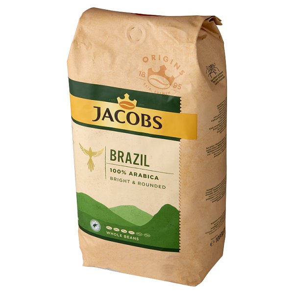 Jacobs Origins Brazil Bright &amp; Rounded Kawa ziarnista palona 1000 g