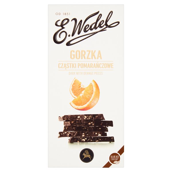 E. Wedel Czekolada gorzka cząstki pomarańczowe 100 g