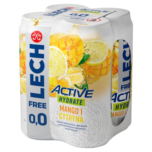 Lech Free Active Hydrate Piwo bezalkoholowe mango i cytryna 500 ml
