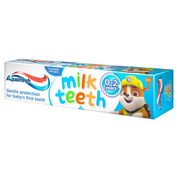 Aquafresh Milk Teeth Pasta do zębów z fluorkiem 0-2 lata 50 ml
