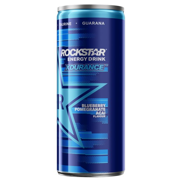 Rockstar Xdurance Gazowany napój energetyzujący o smaku owoców jagodowych i granatu 250 ml