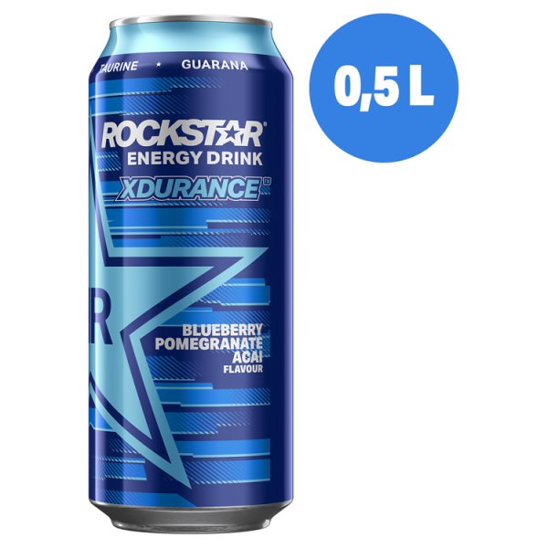 Rockstar Xdurance Gazowany napój energetyzujący o smaku owoców jagodowych i granatu 500 ml