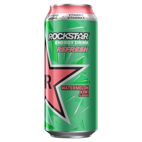 Rockstar Refresh Gazowany napój energetyzujący o smaku arbuza i kiwi 500 ml