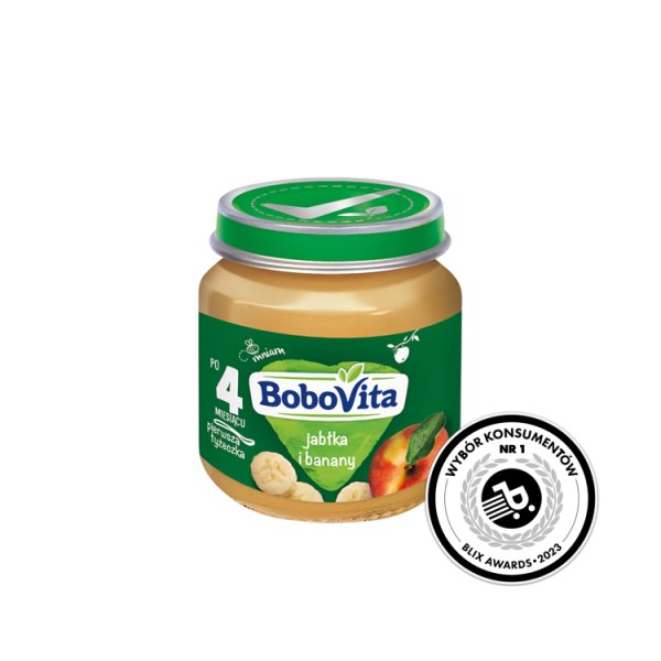 BoboVita Jabłka i banany po 4 miesiącu 125 g