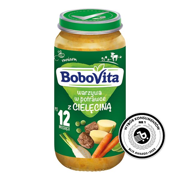 BoboVita Warzywa w potrawce z cielęciną po 12 miesiącu 250 g