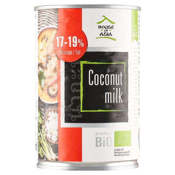 House of Asia Produkt roślinny Bio z kokosa 17-19 % 400 ml