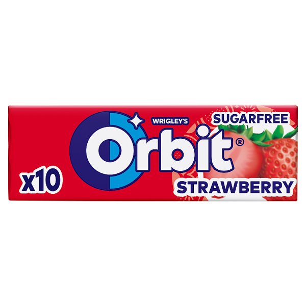Orbit Strawberry Guma do żucia bez cukru 14 g (10 sztuk)