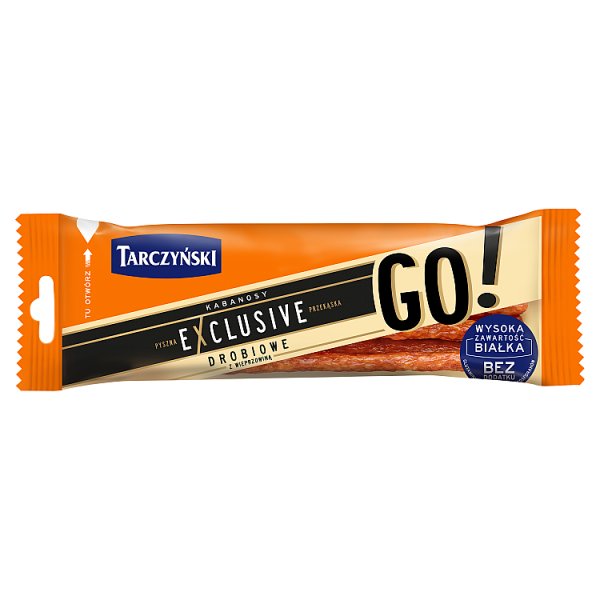 Tarczyński Kabanosy Exclusive Go! drobiowe z wieprzowiną 50 g