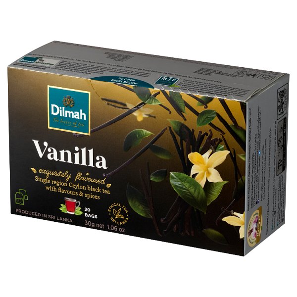 Dilmah Cejlońska herbata czarna aromatyzowana wanilia 30 g (20 x 1,5 g)