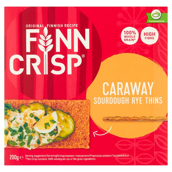 Finn Crisp Chleb chrupki żytni z kminkiem 200 g