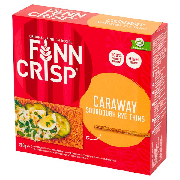 Finn Crisp Chleb chrupki żytni z kminkiem 200 g