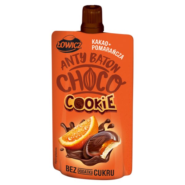 Łowicz Anty Baton Choco Cookie Mus kakao + pomarańcza 100 g