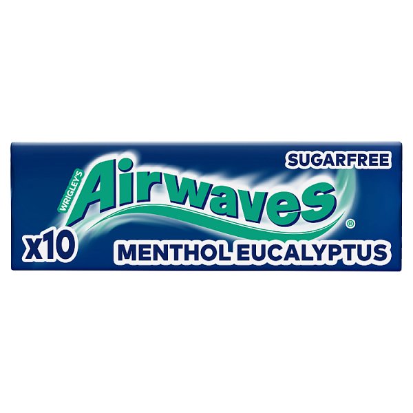 Airwaves Menthol &amp; Eucalyptus Bezcukrowa guma do żucia 14 g (10 sztuk)