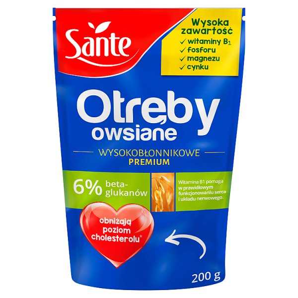 Sante Otręby owsiane wysokobłonnikowe premium 200 g