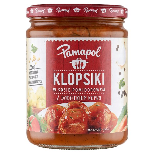 Pamapol Klopsiki w sosie pomidorowym z dodatkiem kopru 500 g