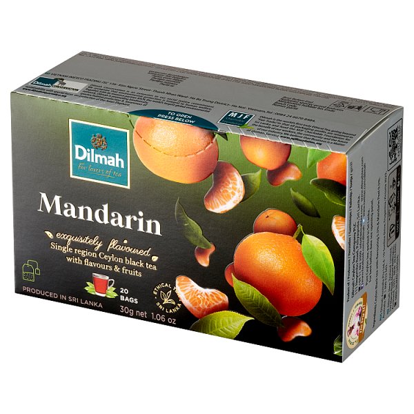 Dilmah Cejlońska herbata czarna aromatyzowana mandarynka 30 g (20 x 1,5 g)