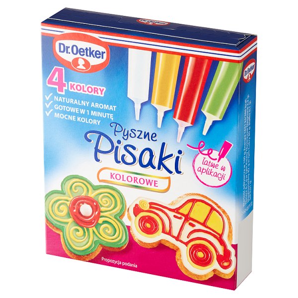 Dr. Oetker Pyszne pisaki kolorowe 76 g (4 x 19 g)