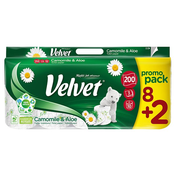 Velvet Camomile &amp; Aloe Papier toaletowy 10 rolek