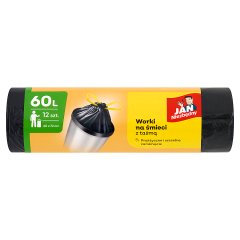 Jan Niezbędny Worki na śmieci z taśmą 60 l 12 sztuk
