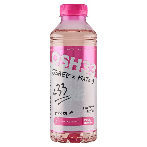 Oshee Vitamin Water Pink Kiss Napój niegazowany o smaku róży i miodu 555 ml