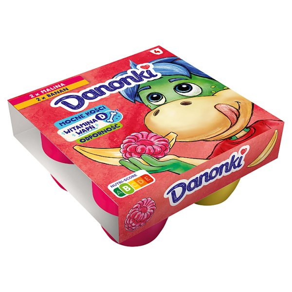 Danone Danonki Mega Serek malina banan 360 g (4 x 90 g)