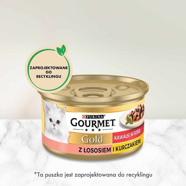 Gourmet Gold Karma dla kotów łosoś i kurczak w sosie z pomidorami 85 g