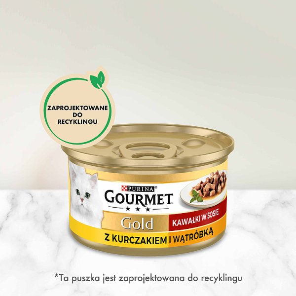 Gourmet Gold Karma dla kotów kurczak i wątróbka w sosie 85 g