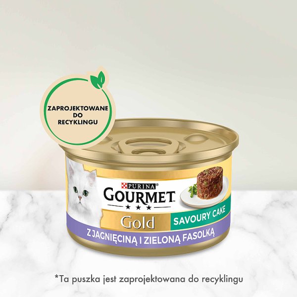 Gourmet Gold Karma dla kotów savoury cake z jagnięciną i zieloną fasolą 85 g