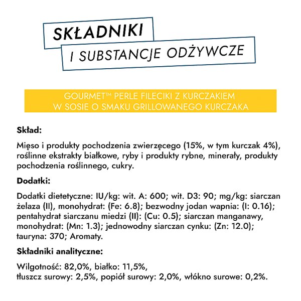 Gourmet Perle Karma dla kotów fileciki w smakowitym sosie 340 g (4 x 85 g)