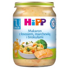 HiPP Junior Makaron z łososiem marchewką i brokułami po 1. roku 250 g