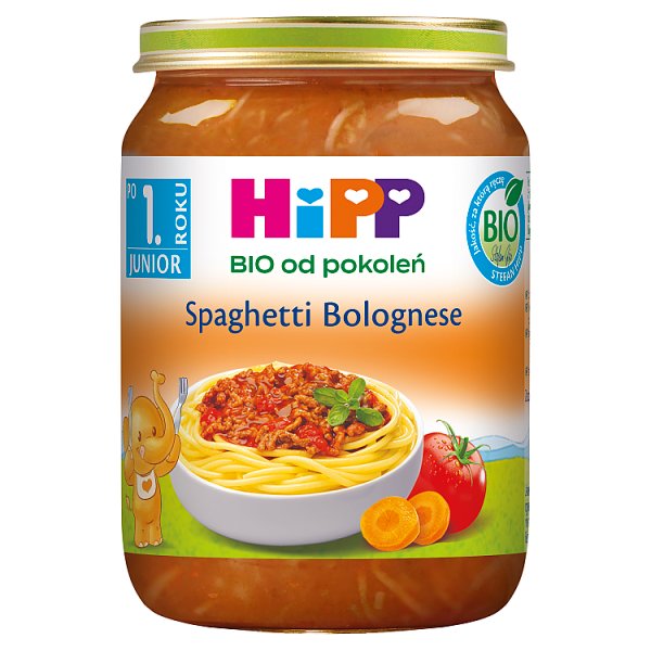 HiPP BIO Junior Spaghetti Bolognese po 1. roku 250 g