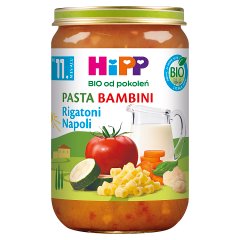 HiPP BIO Pasta Bambini Rigatoni Napoli po 11. miesiącu 220 g