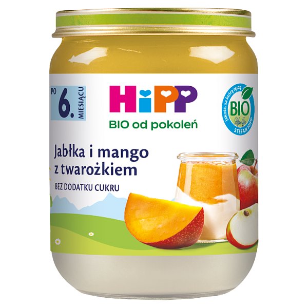 HiPP BIO Jabłka i mango z twarożkiem po 6. miesiącu 160 g