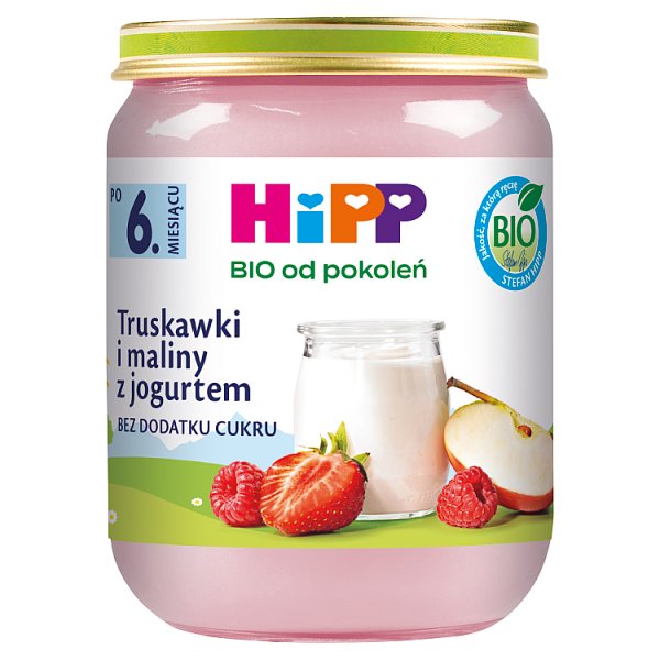 HiPP BIO Truskawki i maliny z jogurtem po 6. miesiącu 160 g