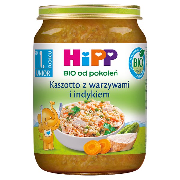 HiPP BIO Kaszotto z warzywami i indykiem po 1. roku 250 g
