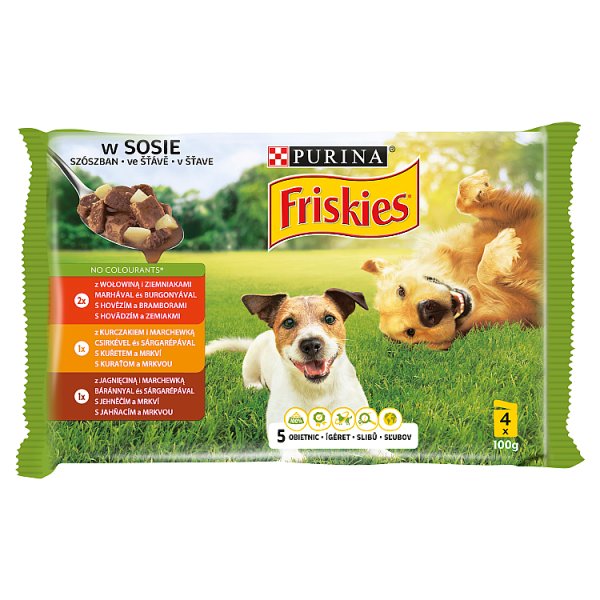 Friskies Karma dla psów w sosie 400 g (4 x 100 g)