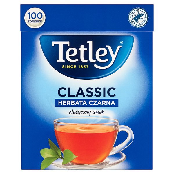 Tetley Classic Herbata czarna 150 g (100 x 1,5 g)