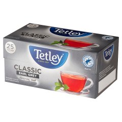 Tetley Classic Earl Grey Herbata czarna aromatyzowana 37,5 g (25 x 1,5 g)