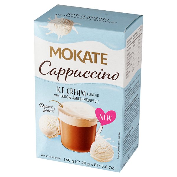 Mokate Cappuccino smak lodów śmietankowych 160 g (8 x 20 g)