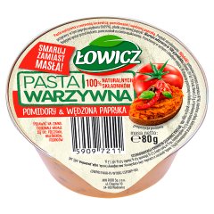 Łowicz Pasta warzywna pomidory & wędzona papryka 80 g