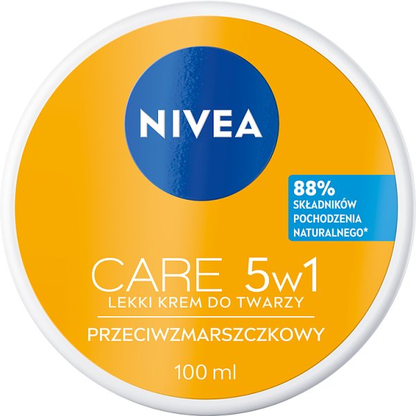 Nivea Care 5w1 Przeciwzmarszczkowy Lekki krem do twarzy 100 ml