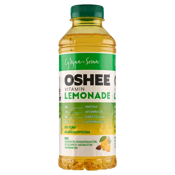 Oshee Vitamin Lemonade Napój niegazowany cytryna-sosna 555 ml