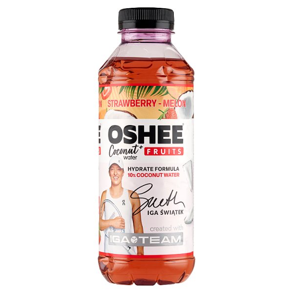 Oshee Coconut Water + Fruits Napój niegazowany truskawka-melon 555 ml