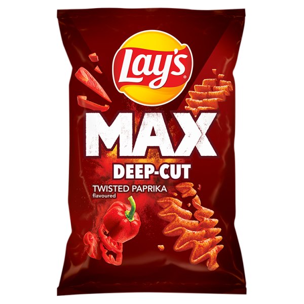 Lay&#039;s Max Deep-Cut Chipsy ziemniaczane o smaku papryki 120 g