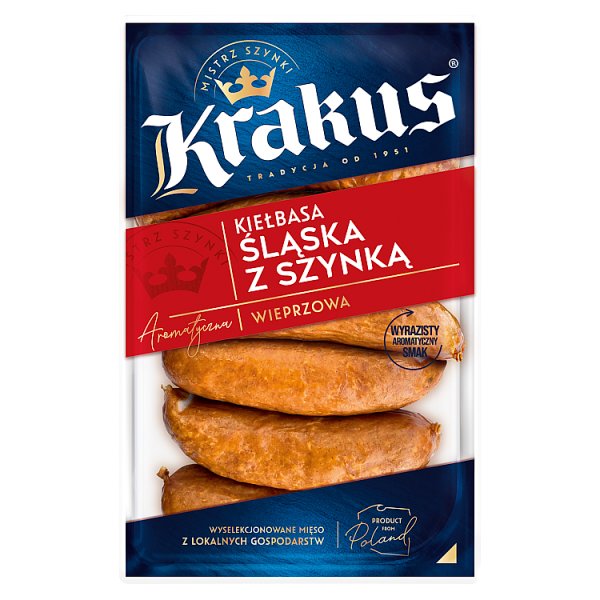 Krakus Kiełbasa śląska z szynką 550 g