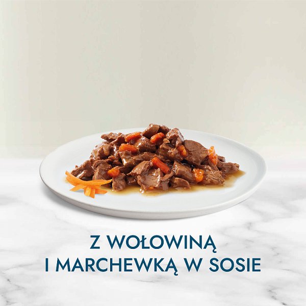 Gourmet Perle Karma dla kotów mini fileciki w sosie z wołowiną i marchewką 85 g