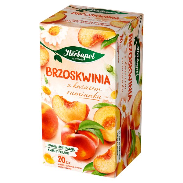 Herbapol Herbata brzoskwiniowa z kwiatem rumianku 46 g (20 x 2,3 g)